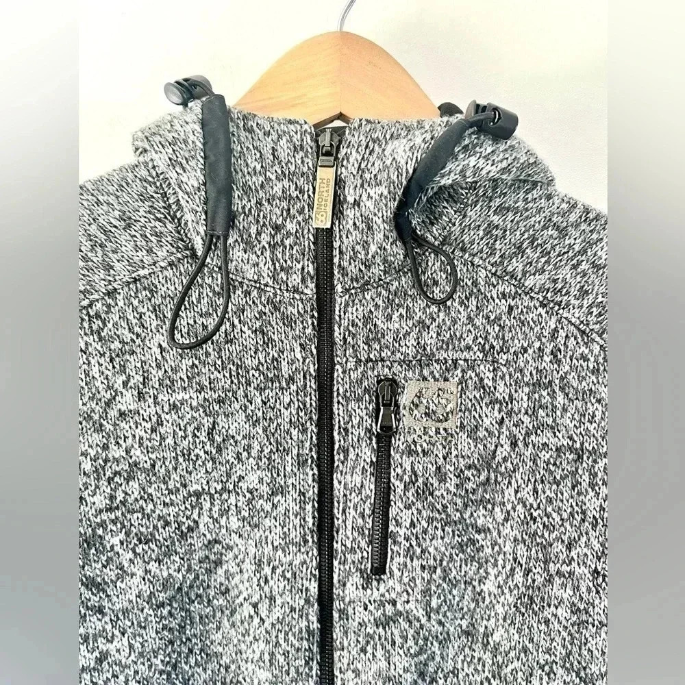 66 Degrees North Vindur Grey Knit Wool Blend Hooded Jacket Size Small - Picture 5 of 11